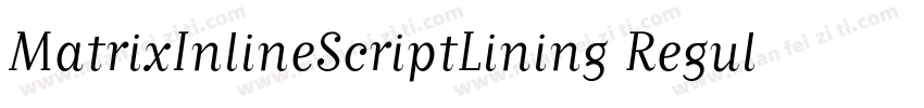 MatrixInlineScriptLining Regular字体转换